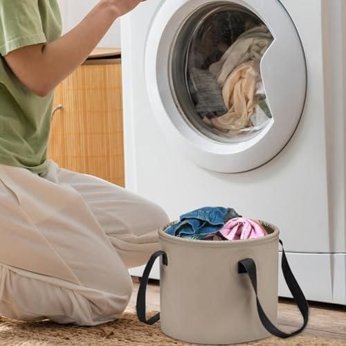 product_image_name-Generic-Seau de camping pliable de 20 litres, ultra-léger et étanche, avec poignées. Idéal pour la randonnée, la pêche, la lessive et les activités de plein air.-5