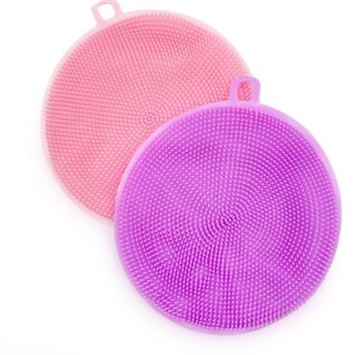 Lot de 2 éponges en silicone spécial vaisselle, 100% hygiéniques,  innovation ménage