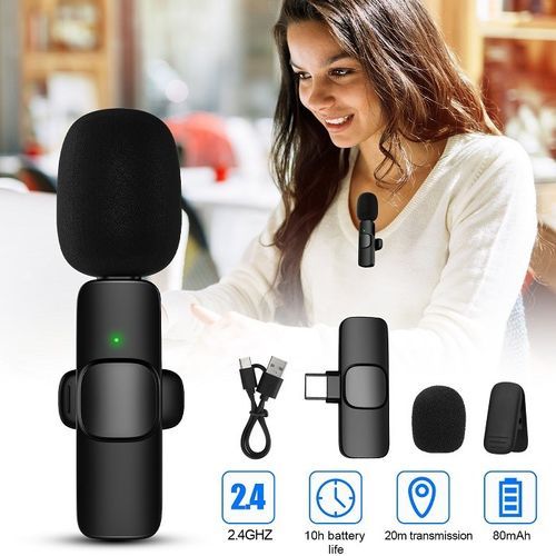 WIRELESS MICROPHONE  MICRO-CRAVATE SANS FIL K9 celui de 1 micro et 2 –  BrazzaStore242