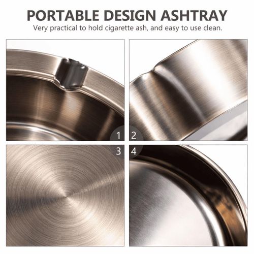 product_image_name-Generic-مطفأة سجائر من الفولاذ المقاوم للصدأ عالية الجودة - قطر 12 سم - تصميم أنيق-3