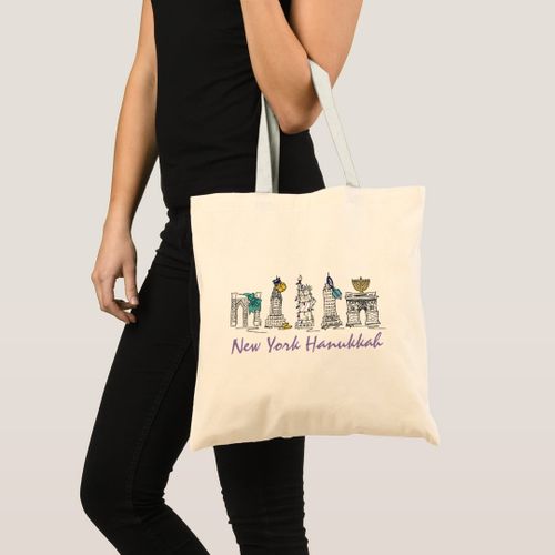product_image_name-Generic-Tote Bag New York City Hanoukka Nyc Chanukah Holiday Unique, haute qualité-1