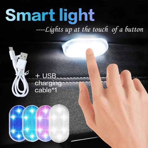Mini intérieur de voiture LED, lumière ambiante sans fil, USB