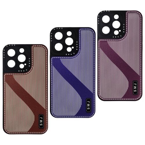 product_image_name-Generic-Pack 3 Pochettes silicone pour iPhone 13 Pro Marron - Bleu - Violet-1