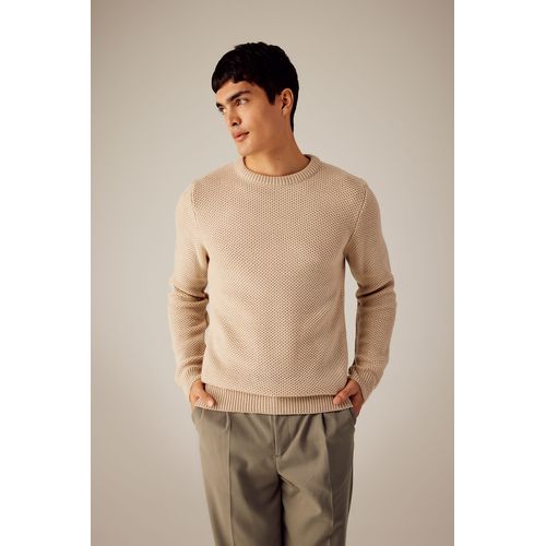 Defacto Pull homme en tricot col rond manches longues Beige a prix pas cher Jumia Maroc