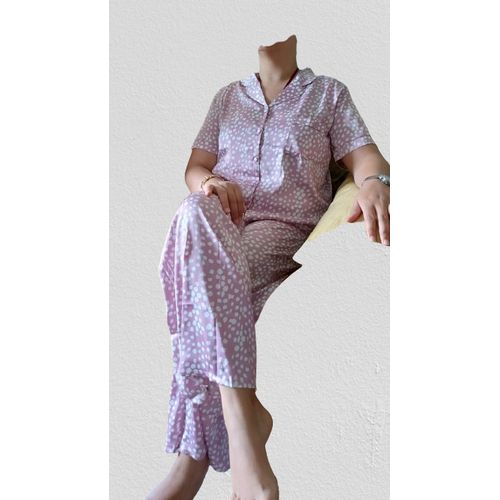 product_image_name-Generic-Pyjama Pour Femme Demi Manche En Satin Ensemble 2 Piece-2