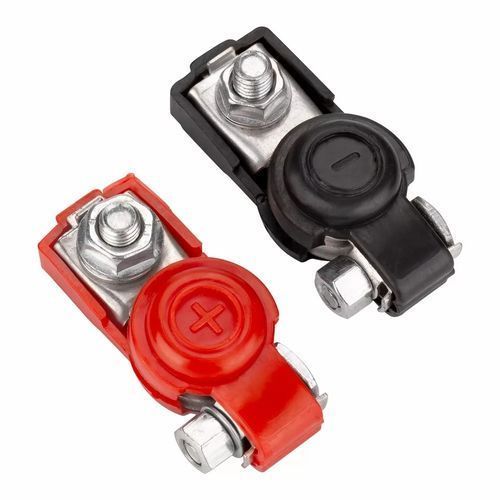 1paire Alliage Voiture Batterie Bornes Pinces Vis Connexion Clip négatif  positif