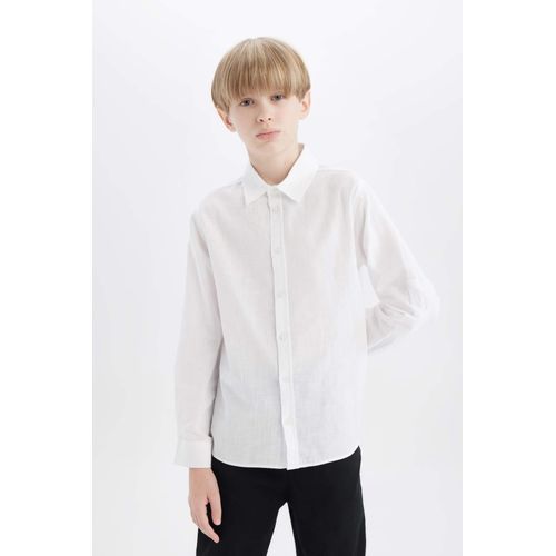 product_image_name-Defacto-Chemise en lin à manches longues Coupe régulière pour garçon-5