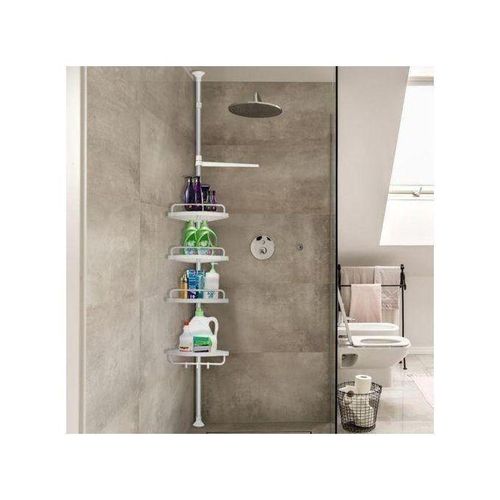 product_image_name-Generic-Étagère de Douche Télescopique Blanche – Multi Niveaux-1