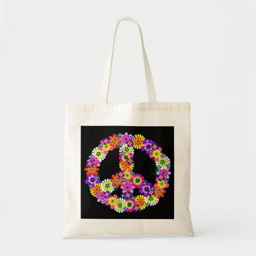product_image_name-Generic-Tote Bag Peace Panel Floral Cup on Black Unique, haute qualité-2