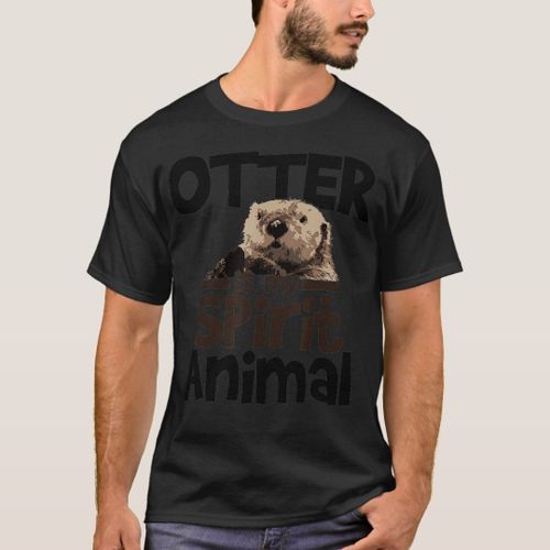product_image_name-Generic-Otter Is My Spirit Animal Funny Cute Gift T-Shirt-1
