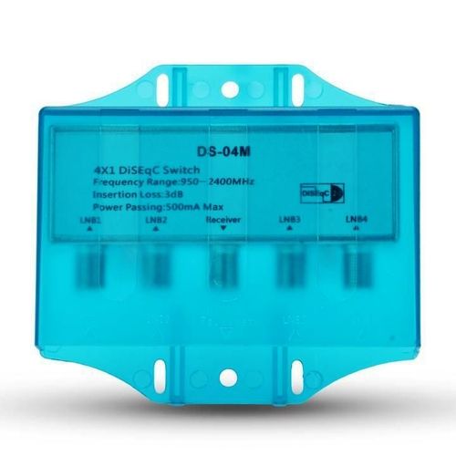 Revolution Waterproof  GD-41M -3D- HD-Anti-noise  DiseQc2.0 Switch 4*1 interrupteur pour parabole + 4 Conecteurs Offert