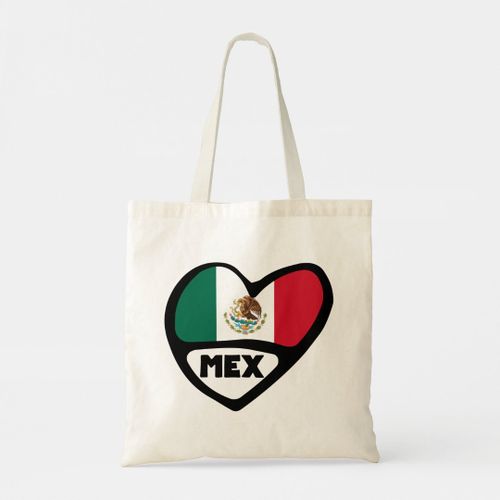 product_image_name-Generic-Tote bag Mexico Country Code Flag Heart, Mex Unique, haute qualité-3