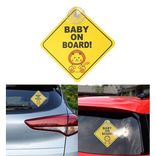  Panneau de voiture « Baby On Board » avec ventouse