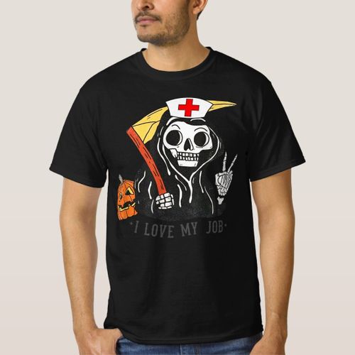 product_image_name-Generic-Funny I Love My Job Nurse Pumpkin Women Halloween T-Shirt unique design - t shirt tres bon qualite-1