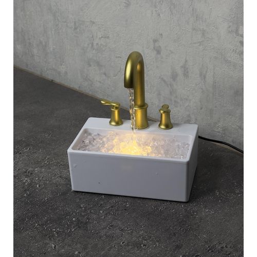 product_image_name-Generic-Fontaine de bureau USB avec lumière – design robinet et bassin-1
