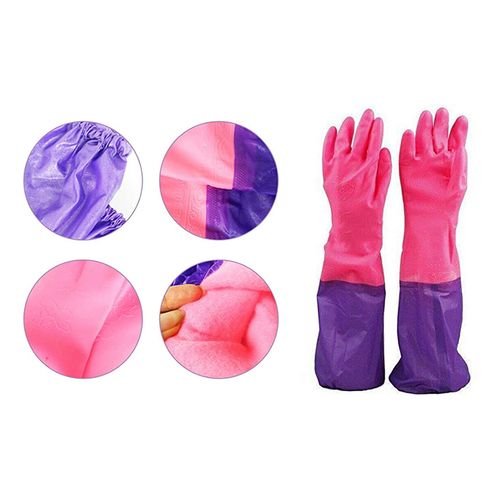 Coopache 1 Paire Gants Imperméables Homme Femme Longs Gants de Ménage en  Caoutchouc Antidérapants Gants de Nettoyage Réutilisables Épaissi Gants de  Bassin Manches Longues Extra 64 CM, M-L : : Bricolage