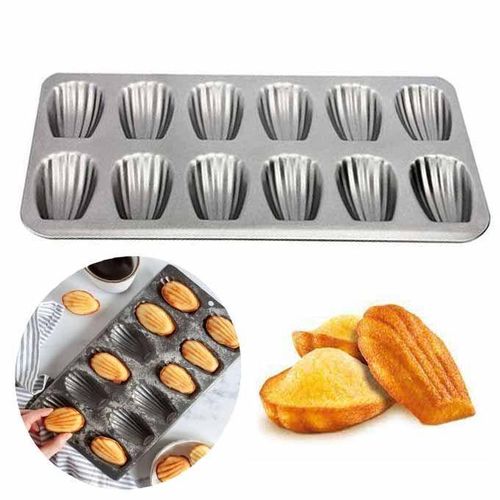 product_image_name-Generic-Moule à Madeleines anti-adhésif, Cuisson optimale de la pâte - Plaque à 12 madeleines-1