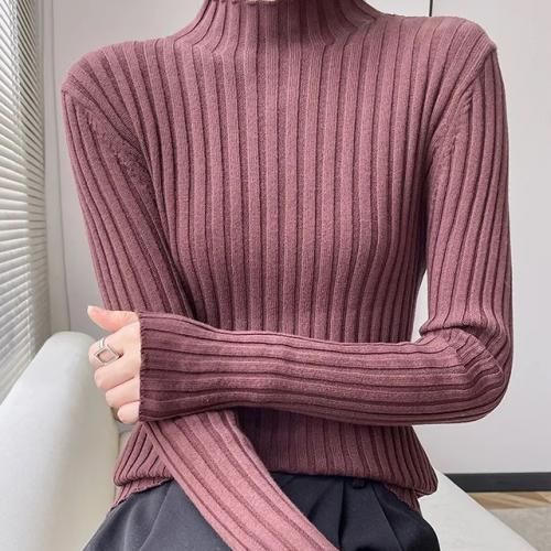 Pull demi col roulé top