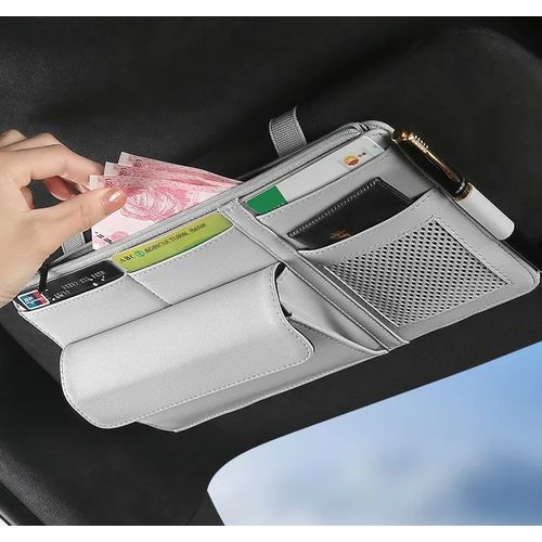 Generic Rangement pour pare-soleil de voiture, pochette pour lunettes,  cartes, documents à prix pas cher