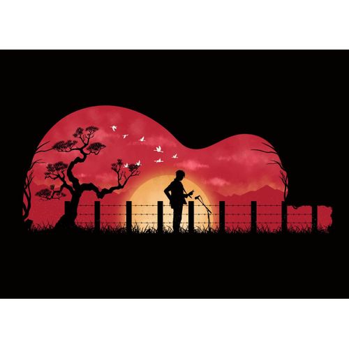 product_image_name-Generic-Guitar juice sunset  Poster Chambre Haute Qualité-1