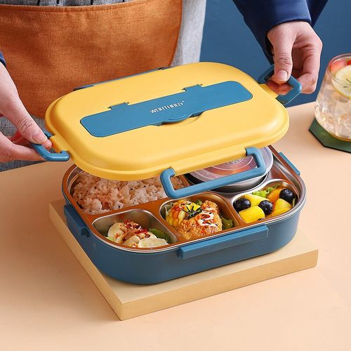 Generic Boîte à lunch portable avec compartiments en acier inoxydable pour  l'école à prix pas cher