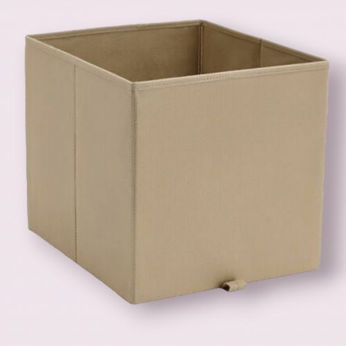 Ikea Boîte Rangement tissu, beige, 33x38x33 cm à prix pas cher