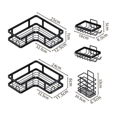 product_image_name-Generic-**Lot de 5 Étagères d'Angle – Grande Capacité, Idéales pour la Cuisine – Acier Inoxydable Antirouille**-4