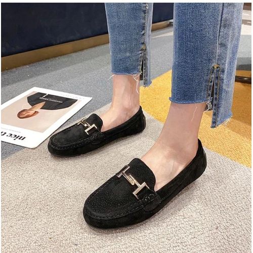 Generic Mocassin femme en daim Noir classique a prix pas cher Jumia Maroc