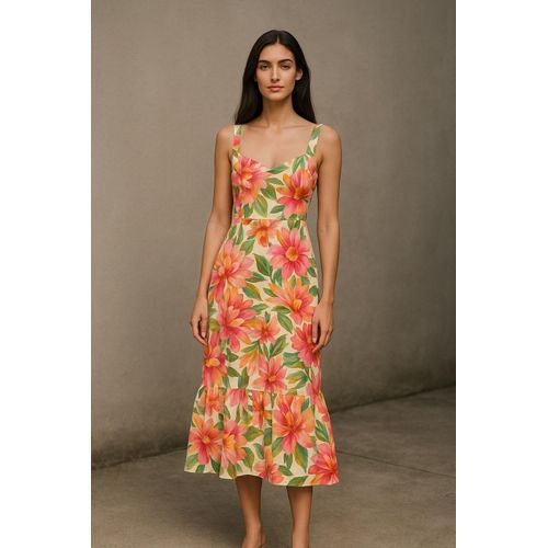 product_image_name-Marwa-Robe Mi-Longue Imprimée Fuchsia - R4881E25-1