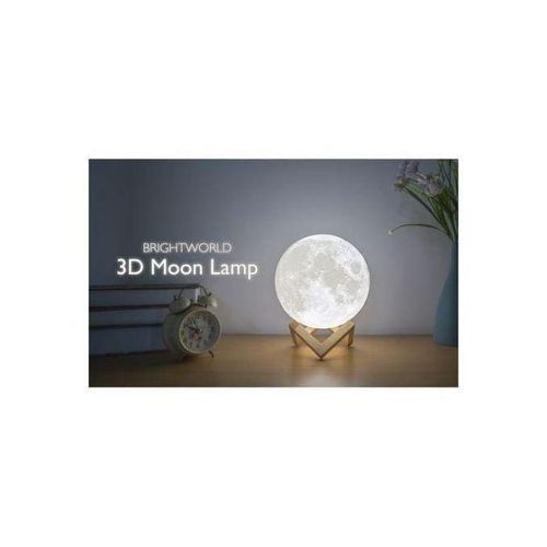 product_image_name-Generic-3D Moon Lamp Night Light Imprimé Lampe avec USB Rechargeable Tactile Luminosité-1