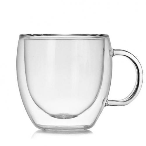 Generic 4Pièces Tasse à Café/Thé en verre à double paroi avec