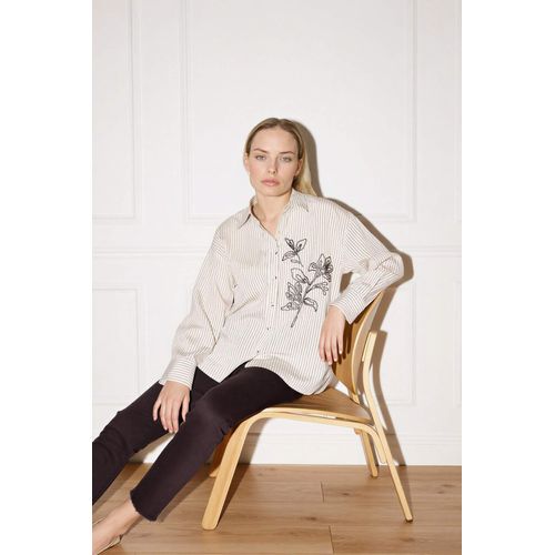 product_image_name-Defacto-قميص كم طويل مخطط قصة مريحة برقبة قميص-3