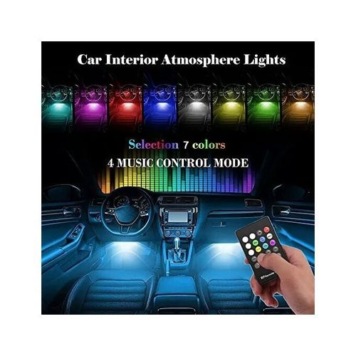 Generic voiture RGB LED 7 couleurs contrôle de musique bande de