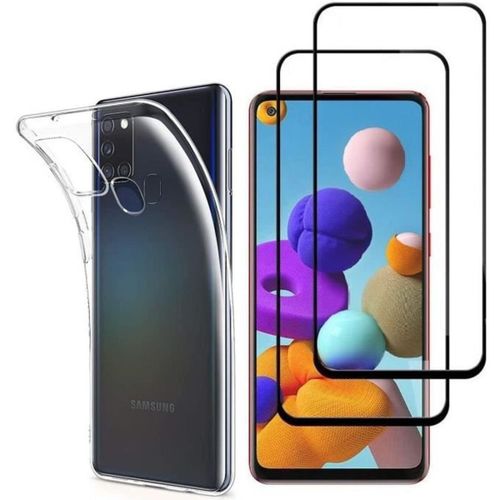 Pack coque transparente en TPU et protection écran complet vitre