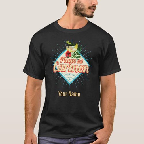 product_image_name-Generic-Playa del Carmen Mexico T-shirt Retro Cocktail Vintage-3