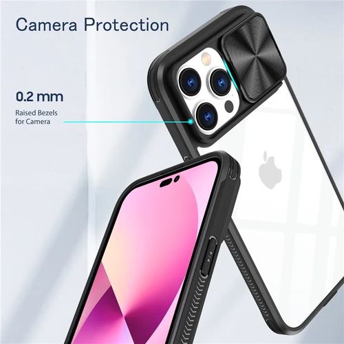 product_image_name-Generic-Coque Antichoc pour iPhone 12,12 Pro Transparent  avec protection de camera coulissant-6