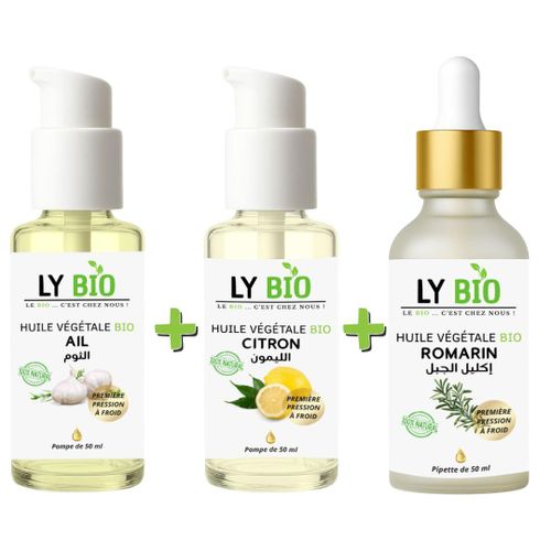 product_image_name-LY BIO-PACK HUILE AIL 50ML - POMPE + HUILE CITRON 50ML - POMPE + HUILE ROMARIN 50ml - PIPETTE-1