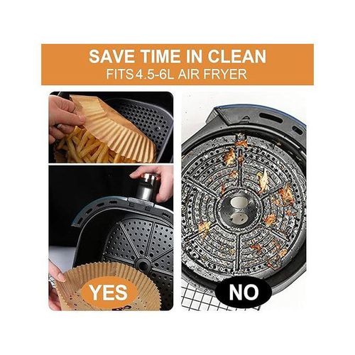 product_image_name-Generic- 200 Pieces Papier Cuisson rond Pour Air Fryer Prédécoupé 20cm-2