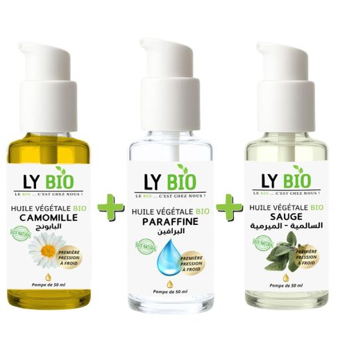 product_image_name-LY BIO-PACK HUILE CAMOMILLE 50ML - POMPE + HUILE PARAFFINE 50ML - POMPE + HUILE SAUGE 50ML - POMPE-1