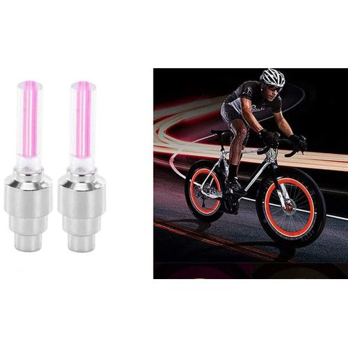 Generic Vélo lumière LED Flash roue pneu Valve bouchon voiture lumières  pneu lampe à prix pas cher