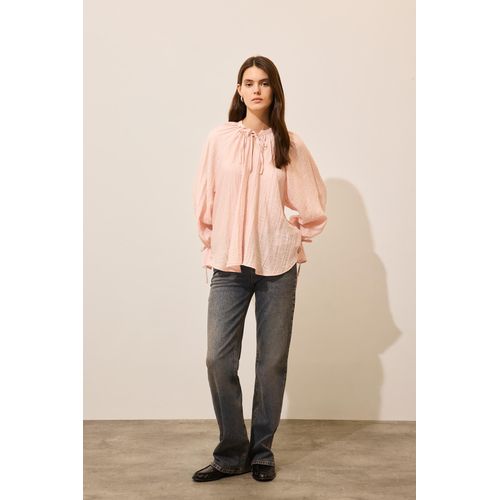 Defacto Blouse basic oversize à manches longues froncée - image 2