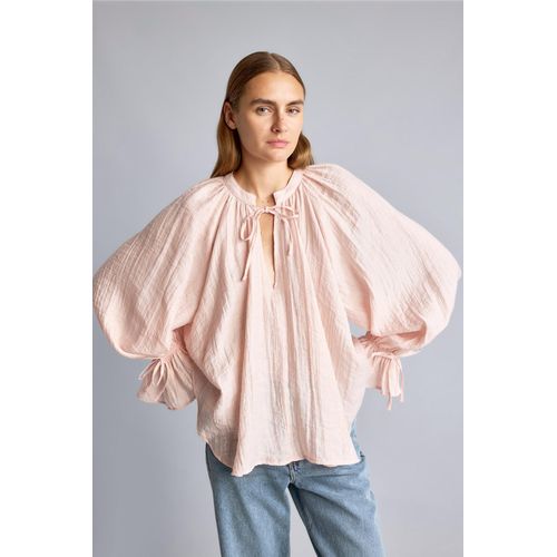 Defacto Blouse basic oversize à manches longues froncée - image 3