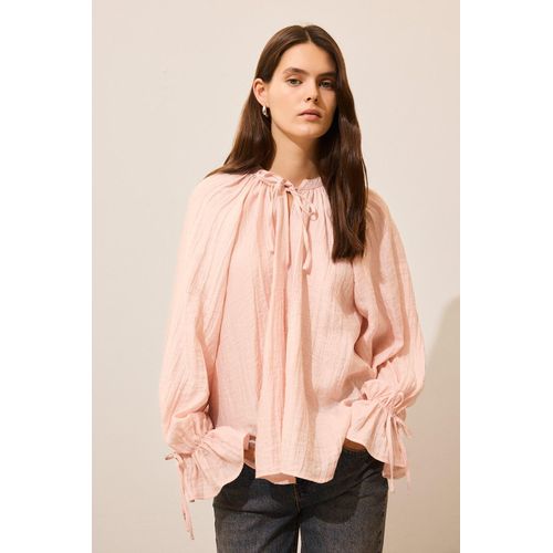 Defacto Blouse basic oversize à manches longues froncée - image 5