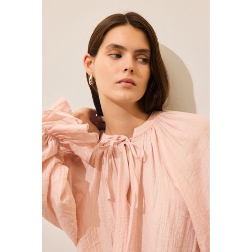 Defacto Blouse basic oversize à manches longues froncée - image 6