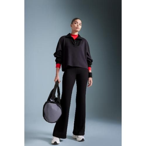 product_image_name-Defacto-Woman Flare Fit Trousers - BLACK - D0389AX.-2