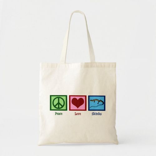 product_image_name-Generic-Tote bag Peace Love Skinks Unique, haute qualité-2