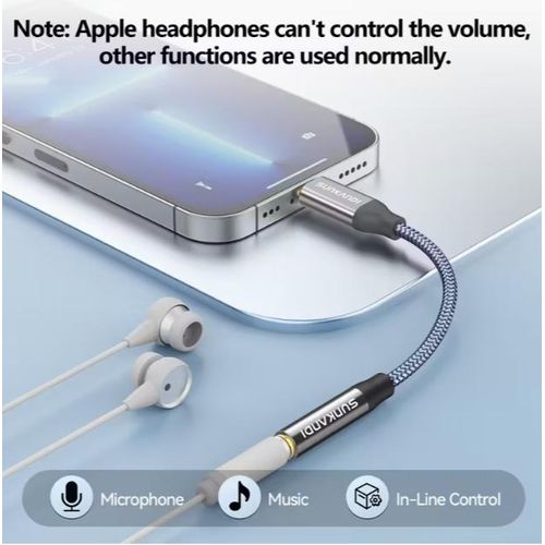 product_image_name-Adaptateur-SUNKANDI USB C vers Jack 3,5 mm Femelle, Câble Audio Type C vers Jack 3,5 mm Femelle pour iPhone 16 Pro Max/15 Pro/15, Galaxy S24/S23/S22 Ultra, iPad Pro, Pixel 9/8 Gris-3