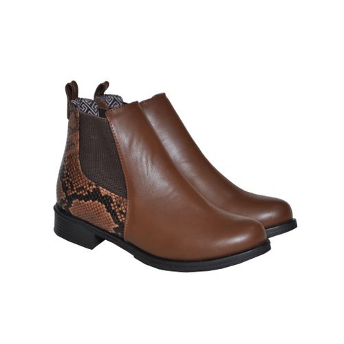 Bottines store serpent marron