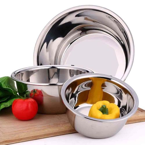 Generic Bol Inox Profond Rond vaisselle cuisine Sans couvercle 30 cm  inoxydable à prix pas cher