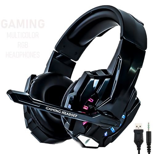 Generic Casque Gamer PC RGB LED COULEUR CHANGE Mic HD Super Bass